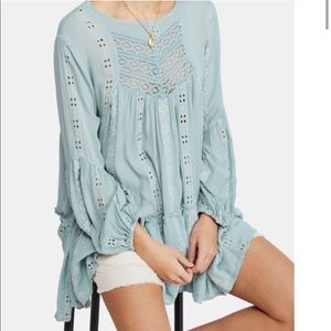 NWT Free People Kiss Kiss Tunic in teal
